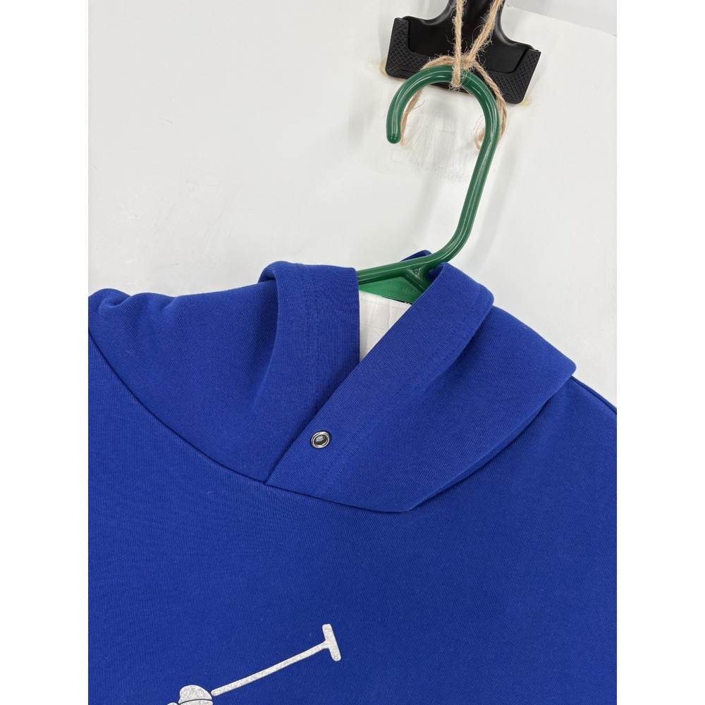 Polo Ralph Lauren Men's Double Knit Blue Big Pony Graphic Logo Hoodie Large L - Picture 4 of 6
